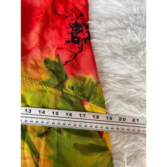 Josie Natori ISLAND FLORAL SLEEVELESS DRESS 100% silk women’s size small - Picture 8 of 10